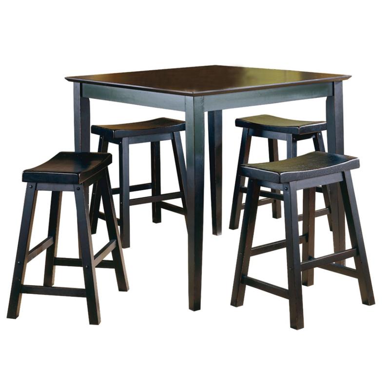 Homelegance Saddleback 5 pc Counter Height Dinette 5302BK IMAGE 1