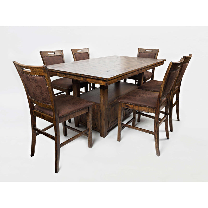 Jofran Cannon Valley Adjustable Height Dining Table with Pedestal Base