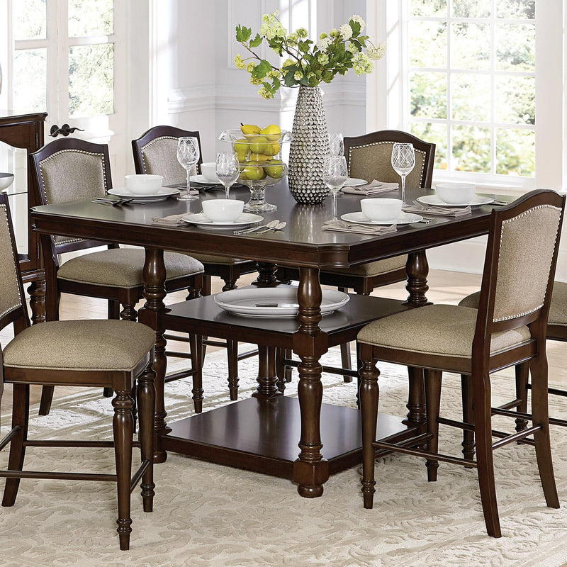 Homelegance Square Marston Counter Height Dining Table with Pedestal Base 2615DC-36 IMAGE 1