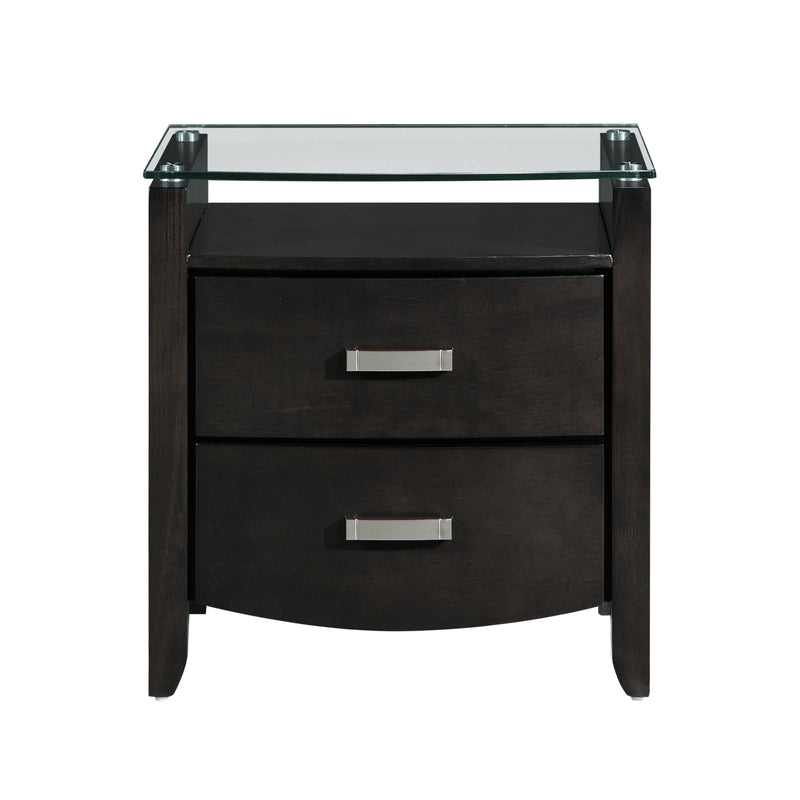 Homelegance Lyric 2-Drawer Nightstand 1737NGY-4 IMAGE 1