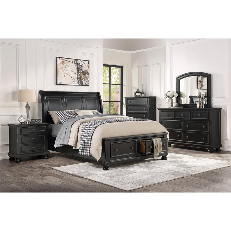 Homelegance Laurelin Queen Sleigh Bed with Storage 1714BK-1* IMAGE 4