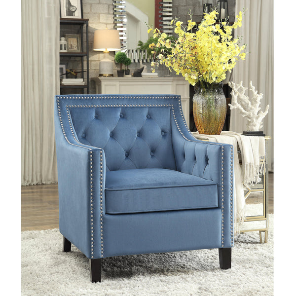 Homelegance Grazioso Stationary Fabric Accent Chair 1297BU-1 IMAGE 1