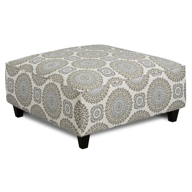 Fusion Furniture Fabric Ottoman 109BRIANNE TWILIGHT IMAGE 1