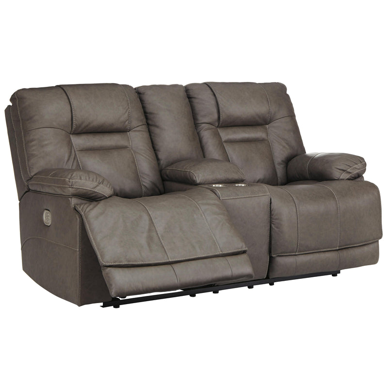 Signature Design by Ashley Wurstrow Power Reclining Leather Match Loveseat U5460218 IMAGE 2