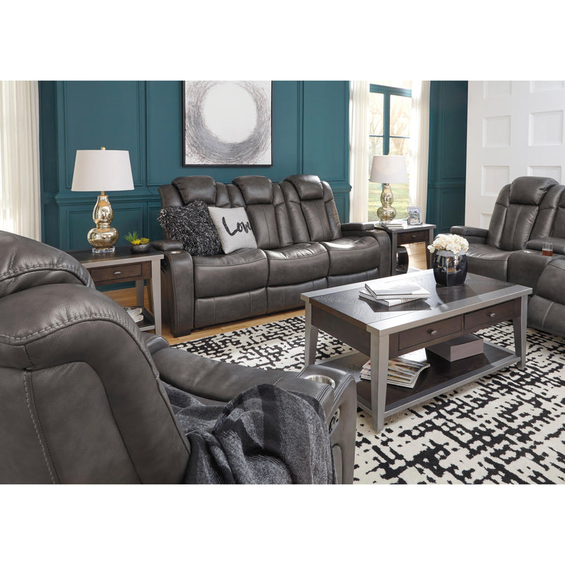 Signature Design by Ashley Turbulance Power Reclining Leather Look Sofa 8500115 IMAGE 12