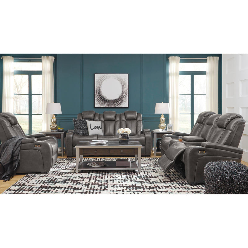 Signature Design by Ashley Turbulance Power Reclining Leather Look Sofa 8500115 IMAGE 15