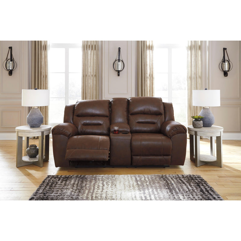 Signature Design by Ashley Stoneland Power Reclining Leather Look Loveseat 3990496 IMAGE 4