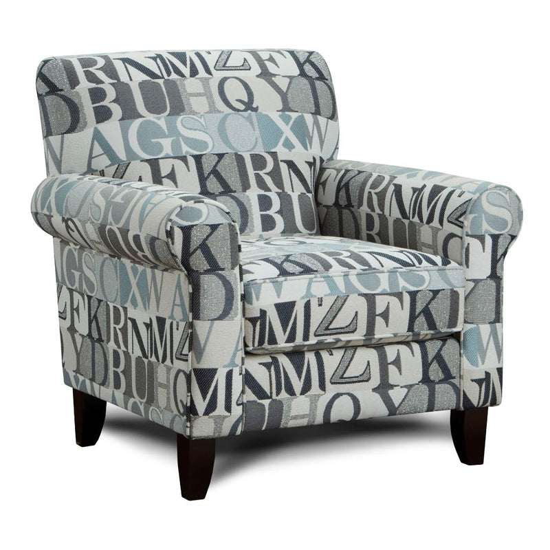 Fusion Furniture Stationary Fabric Accent Chair 502 ANECDOTE BLUE IMAGE 1