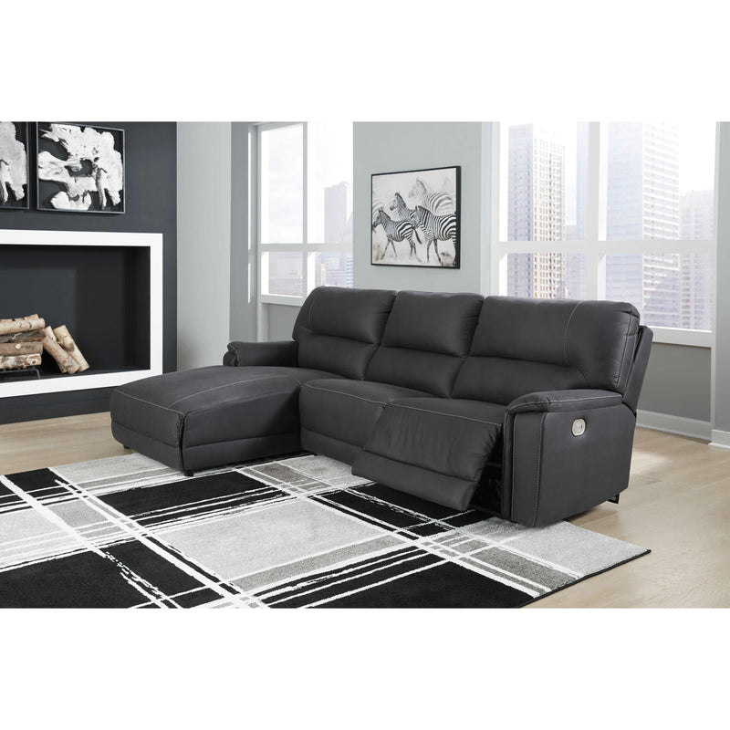 Signature Design by Ashley Henefer Power Reclining Leather Look 3 pc Sectional 7860679/7860646/7860662 IMAGE 5