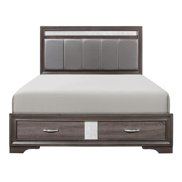 Homelegance Luster King Upholstered Platform Bed with Storage 1505K-1EK* IMAGE 1