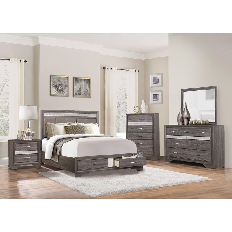 Homelegance Luster King Upholstered Platform Bed with Storage 1505K-1EK* IMAGE 4