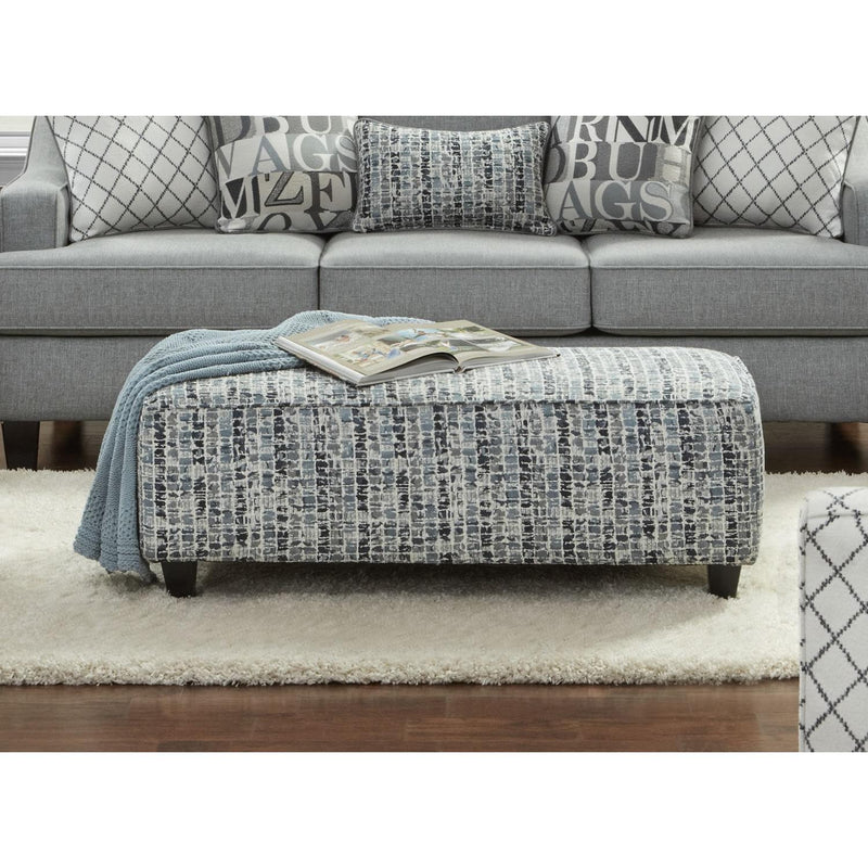 Fusion Furniture Fabric Ottoman 2333 MACARENA CADET IMAGE 1