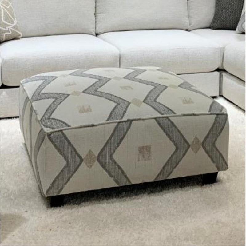 Fusion Furniture Fabric Ottoman 109 PONDEROSA PARCHMENT IMAGE 1