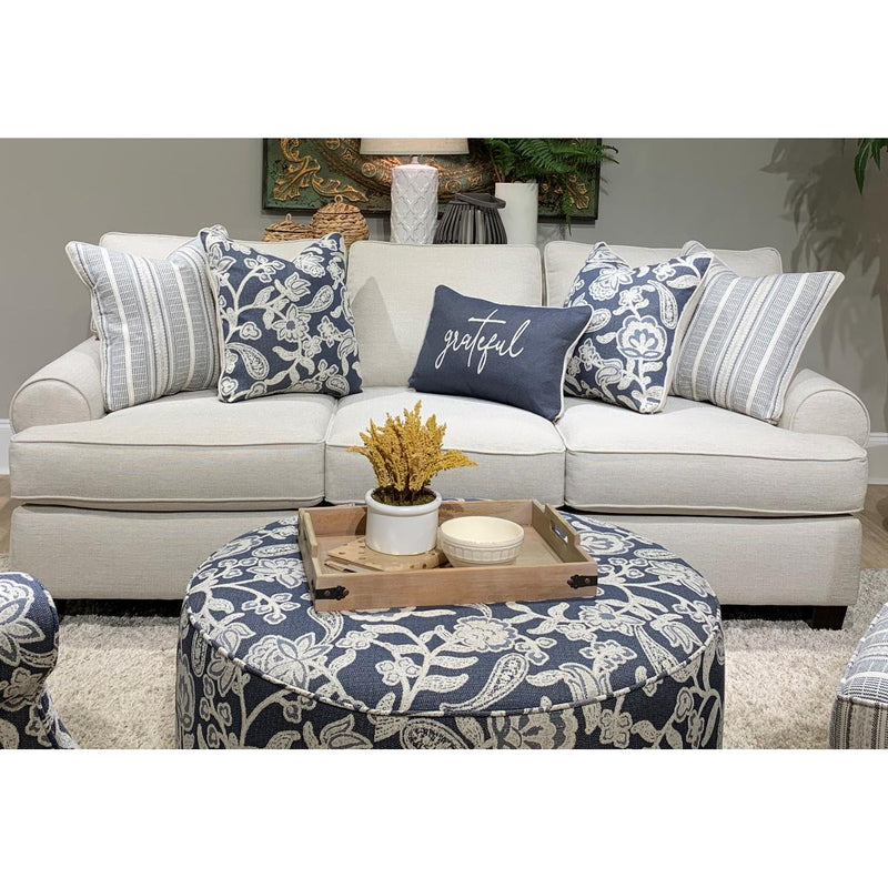 Fusion Furniture Fabric Ottoman 140 SOPHIE INDIGO IMAGE 2