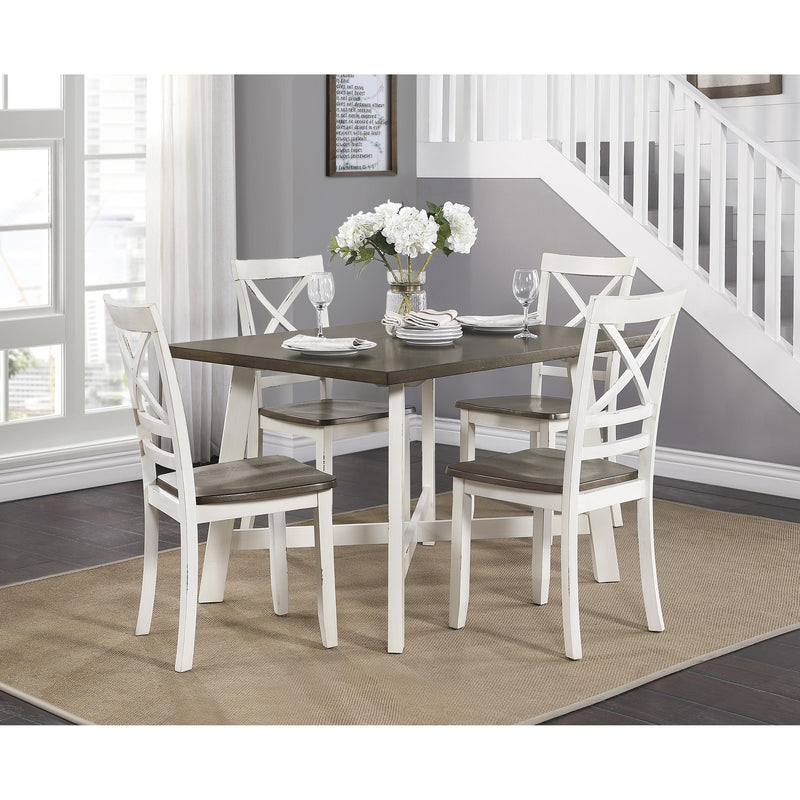 Homelegance Troy 5 pc Dinette 5777WH IMAGE 2