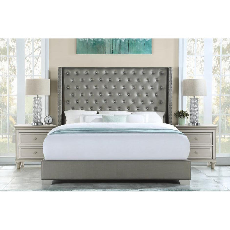 Homelegance Full Upholstered Panel Bed SH228F-1/SH228F-3 IMAGE 1