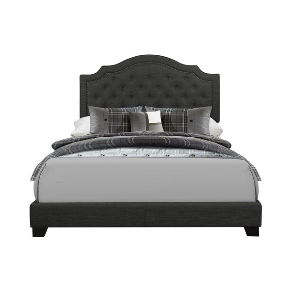 Homelegance Queen Upholstered Bed SH255DGR-1 IMAGE 1