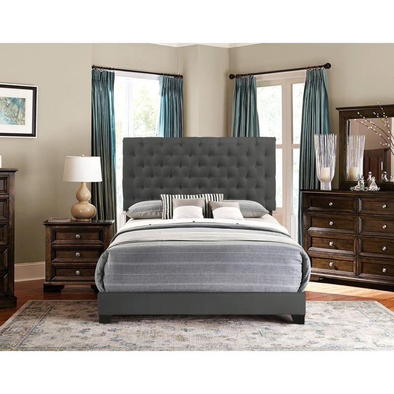 Homelegance Full Upholstered Bed SH278FDGR-1 IMAGE 3