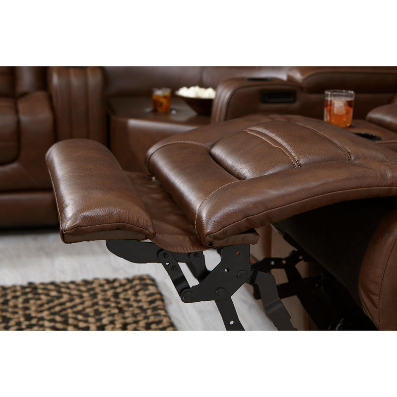 Backtrack Dual Power Leather Recliner