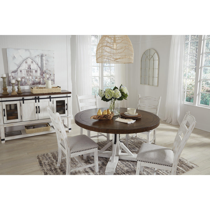 Signature Design by Ashley Round Valebeck Dining Table with Pedestal Base D546 50T D546 50B