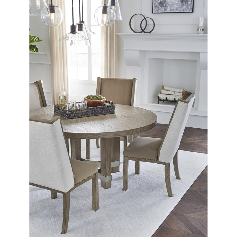 Signature Design by Ashley Round Chrestner Dining Table with Pedestal