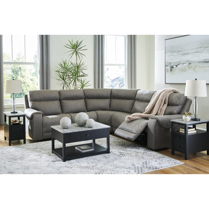 Signature Design by Ashley Starbot Power Reclining Leather Look 5 pc Sectional 2350158/2350131/2350177/2350146/2350162 IMAGE 5