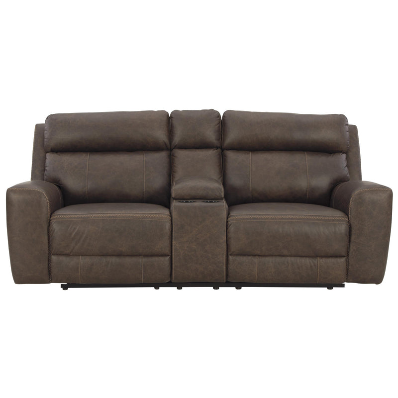 Signature Design by Ashley Roman Power Reclining Leather Match Loveseat U2540118 IMAGE 3