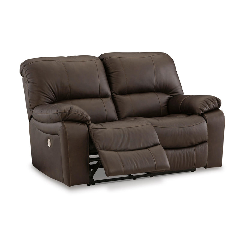 Signature Design by Ashley Leesworth Power Reclining Leather Match Loveseat U4380874 IMAGE 2