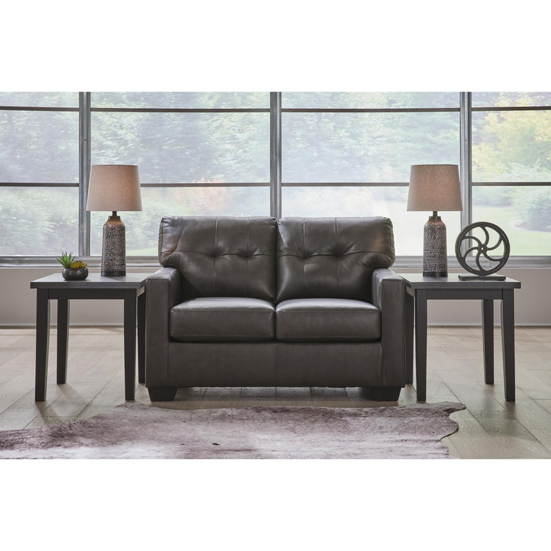 Signature Design by Ashley Belziani Stationary Leather Match Loveseat 5470635 IMAGE 5