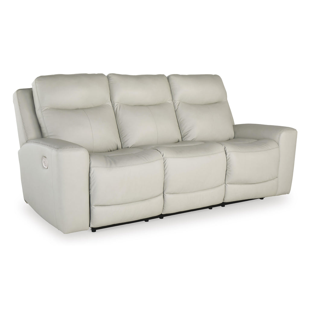 Signature Design by Ashley Mindanao Power Reclining Leather Match Sofa