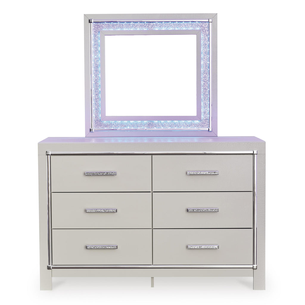 Signature Design by Ashley Zyniden 6-Drawer Dresser with Mirror  B2114-31/B2114-36