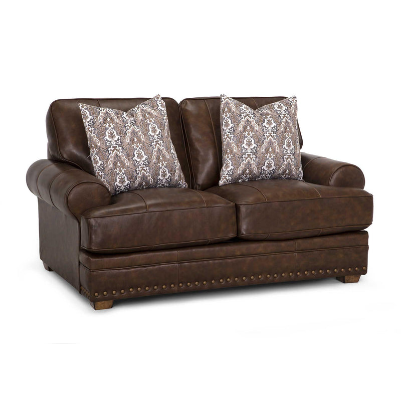 Franklin Tula Stationary Leather Loveseat 912-20 LM 96-15 IMAGE 1