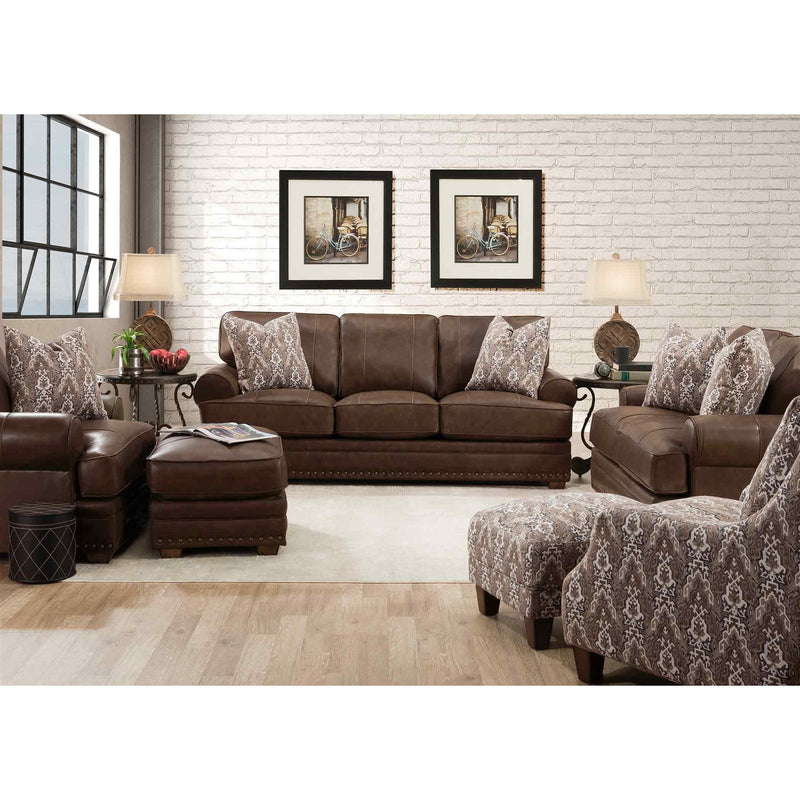 Franklin Tula Stationary Leather Loveseat 912-20 LM 96-15 IMAGE 4