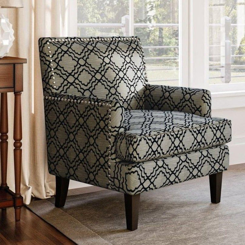 Jofran Aubrey Stationary Fabric Accent Chair AUBREY-CH-MIDNIGHT IMAGE 2