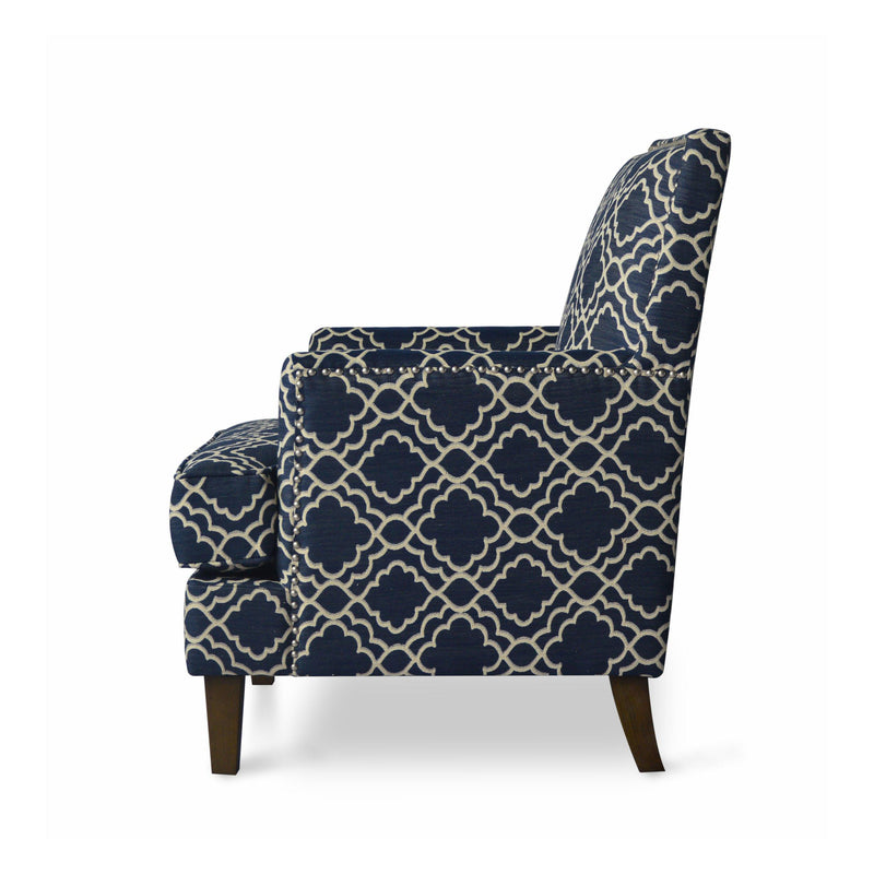Jofran Aubrey Stationary Fabric Accent Chair AUBREY-CH-MARINE IMAGE 4