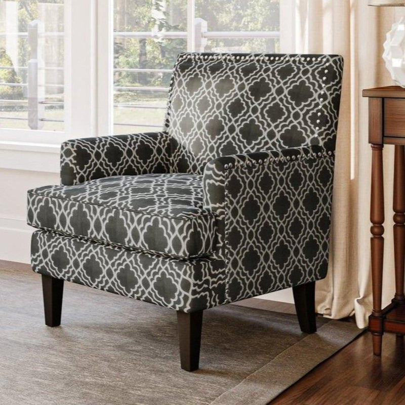 Jofran Aubrey Stationary Fabric Accent Chair AUBREY-CH-GRANITE IMAGE 2