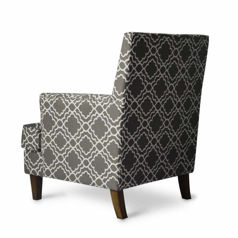 Jofran Aubrey Stationary Fabric Accent Chair AUBREY-CH-GRANITE IMAGE 5