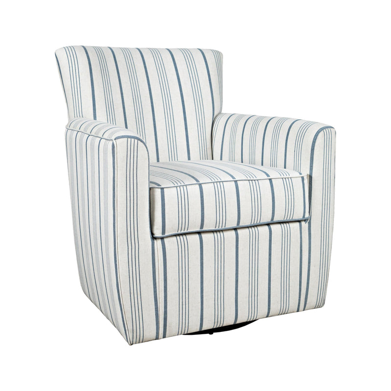 Jofran Bakley Swivel Fabric Accent Chair BLAKELY-SW-BSTRP IMAGE 1