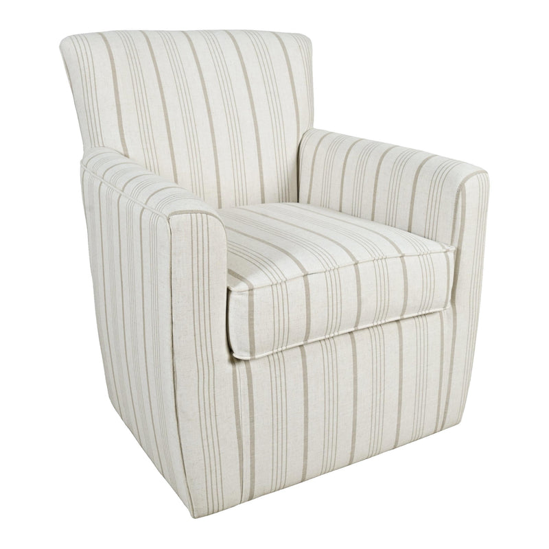 Jofran Bakley Swivel Fabric Accent Chair BLAKELY-SW-BEIGE IMAGE 1