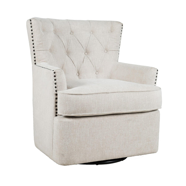 Jofran Bryson Swivel Fabric Accent Chair BRYSON-SW-OAT IMAGE 1
