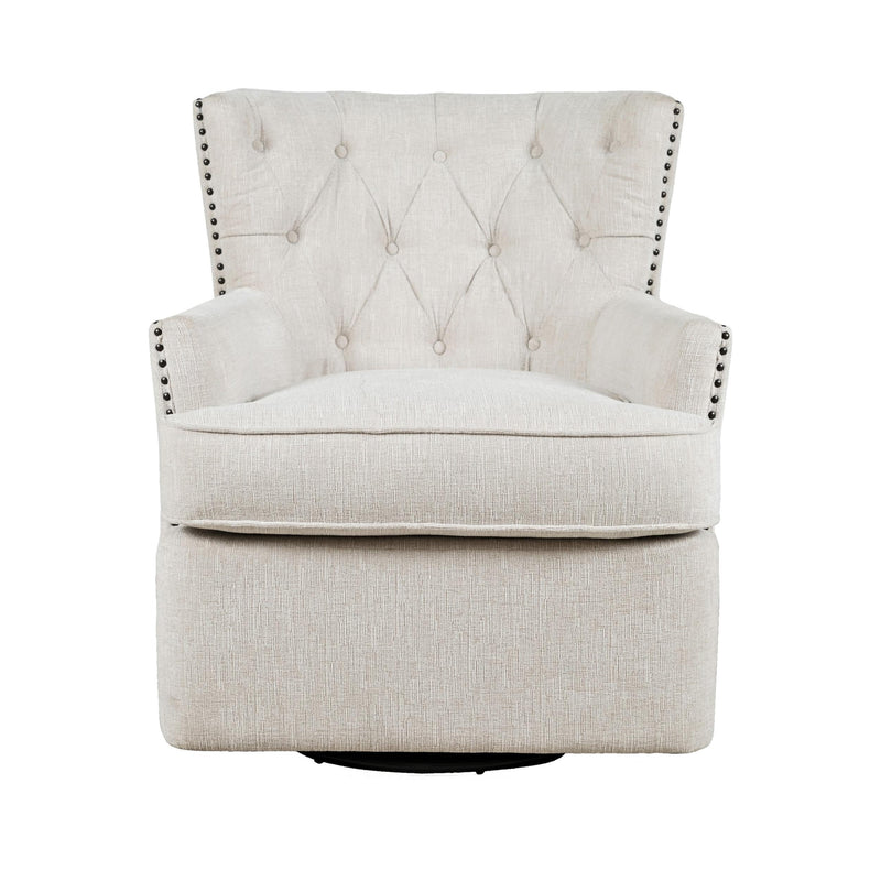 Jofran Bryson Swivel Fabric Accent Chair BRYSON-SW-OAT IMAGE 2