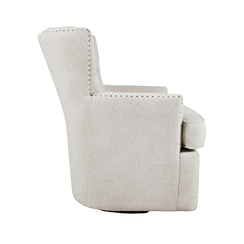 Jofran Bryson Swivel Fabric Accent Chair BRYSON-SW-OAT IMAGE 3