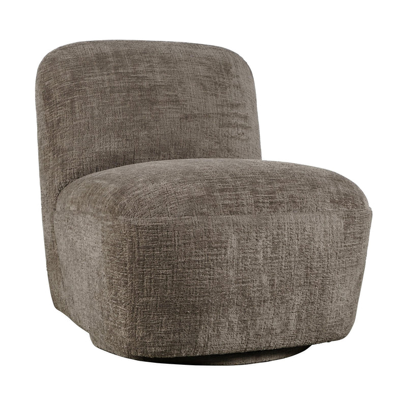 Jofran Josie Swivel Fabric Accent Chair JOSIE-SW-MINK IMAGE 1