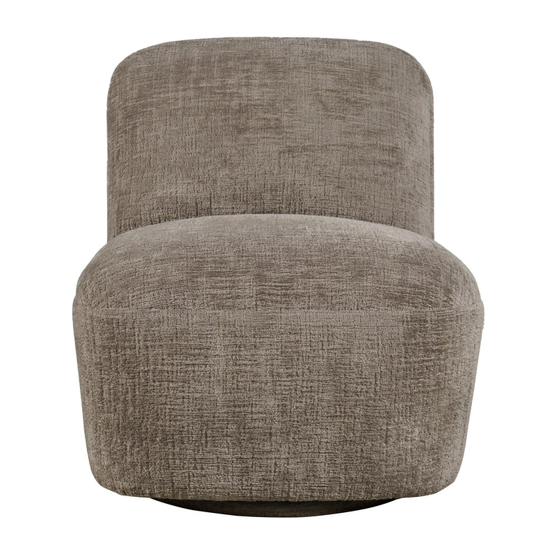 Jofran Josie Swivel Fabric Accent Chair JOSIE-SW-MINK IMAGE 3