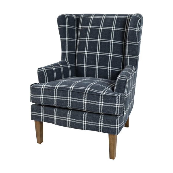 Jofran Lacroix Stationary Fabric Accent Chair LACROIX-CH-NAVY IMAGE 1