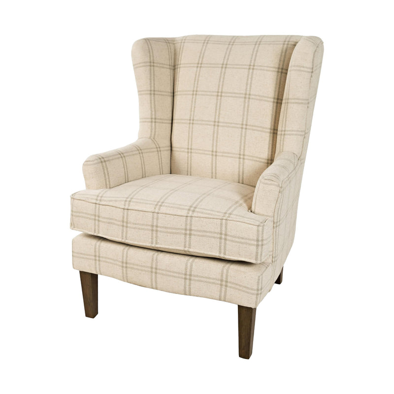 Jofran Lacroix Stationary Fabric Accent Chair LACROIX-CH-PARCHMENT IMAGE 1