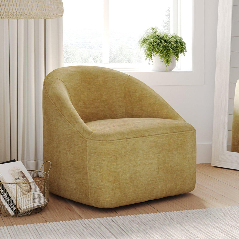 Jofran Lulu Swivel Fabric Accent Chair LULU-SW-GOLD IMAGE 6