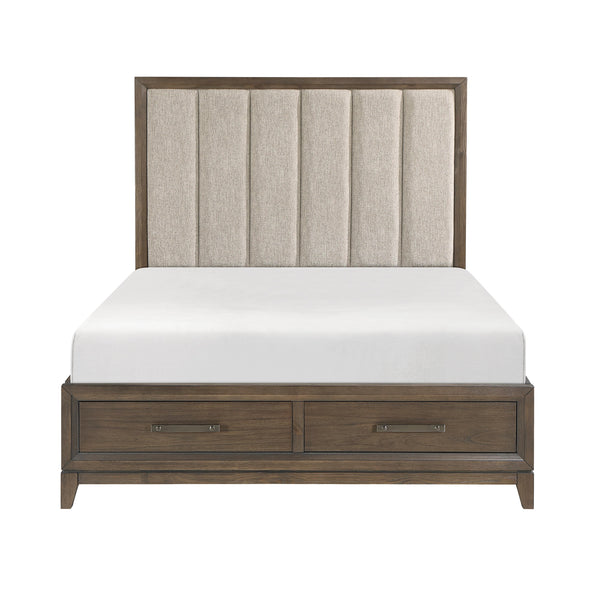 Homelegance Cambridge Queen Upholstered Platform Bed with Storage 1422N-1* IMAGE 1