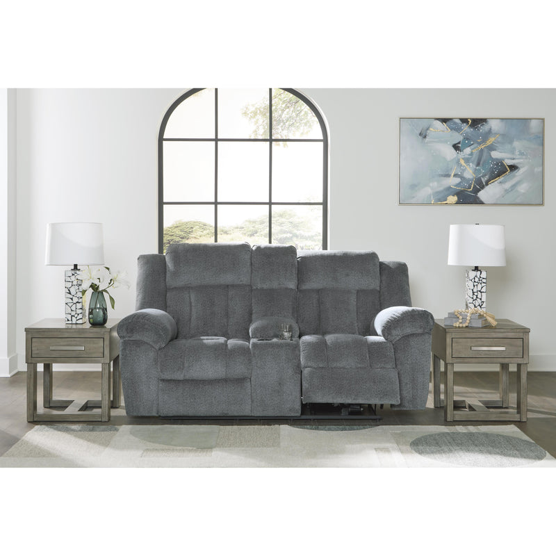 Signature Design by Ashley Tip-Off Power Reclining Fabric Loveseat with Console 6930418 IMAGE 7