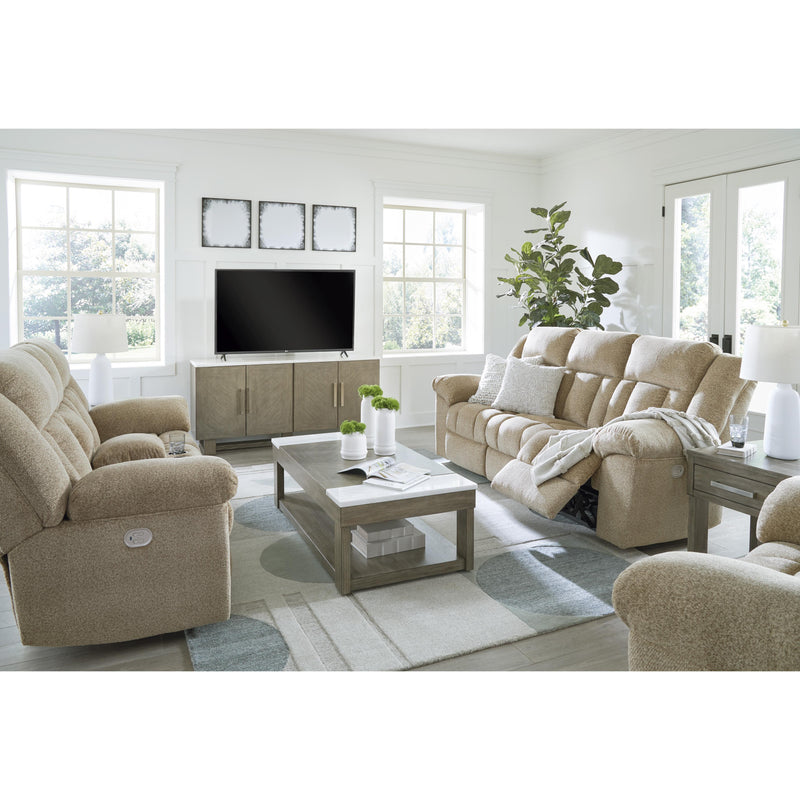 Signature Design by Ashley Tip-Off Power Reclining Fabric Loveseat with Console 6930518 IMAGE 18